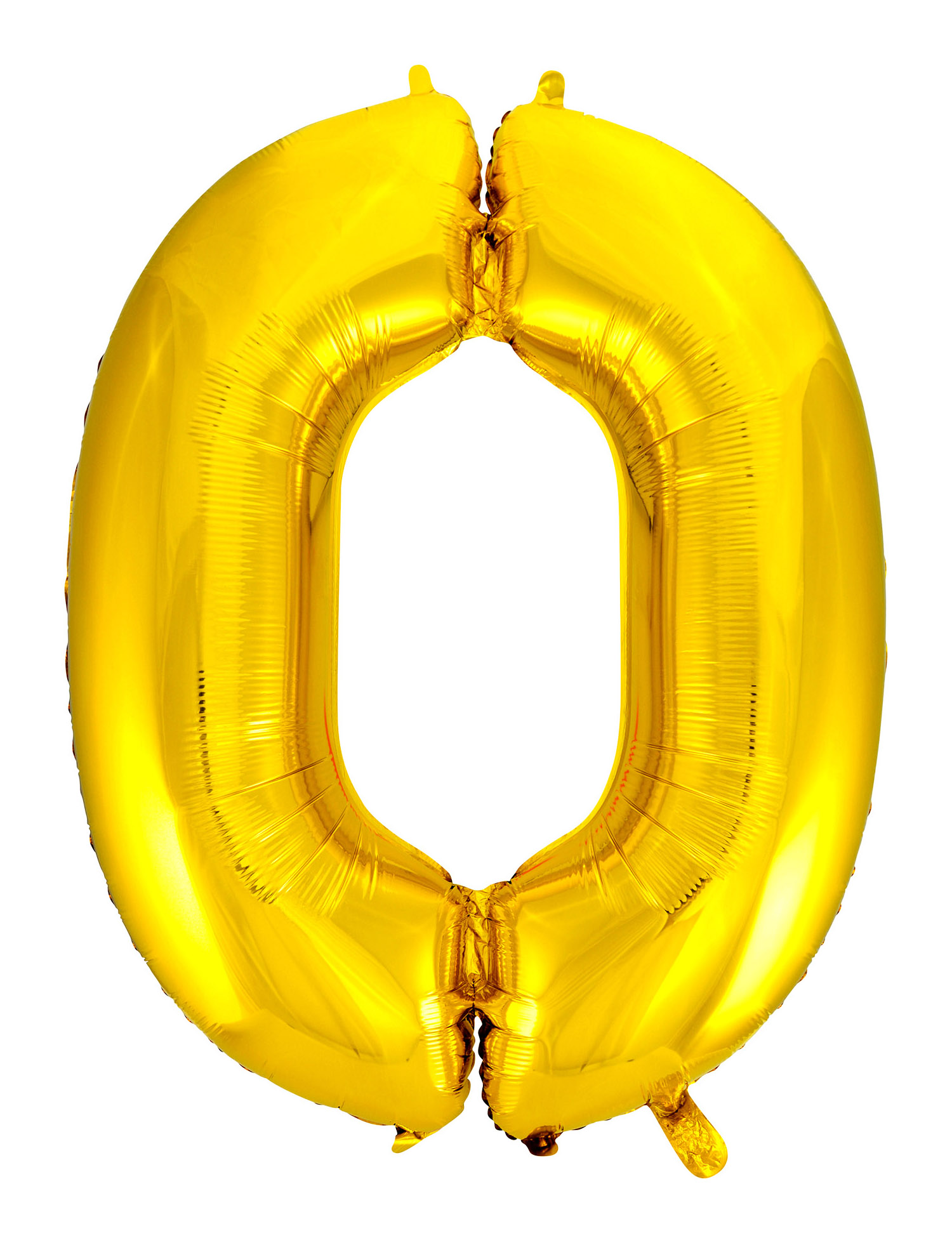 Balão Bexiga De Número Dourado - 40 Cm ( 2 Und ) Metalizado